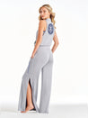 CORDELIA WRAP TOP - SMOKEY QUARTZ - Hadobody