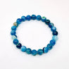 BLUE AGATE BEAD BRACELET - Hadobody