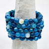 BLUE AGATE BEAD BRACELET - Hadobody