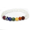 CRYSTAL QUARTZ CHAKRA BEAD BRACELET - Hadobody