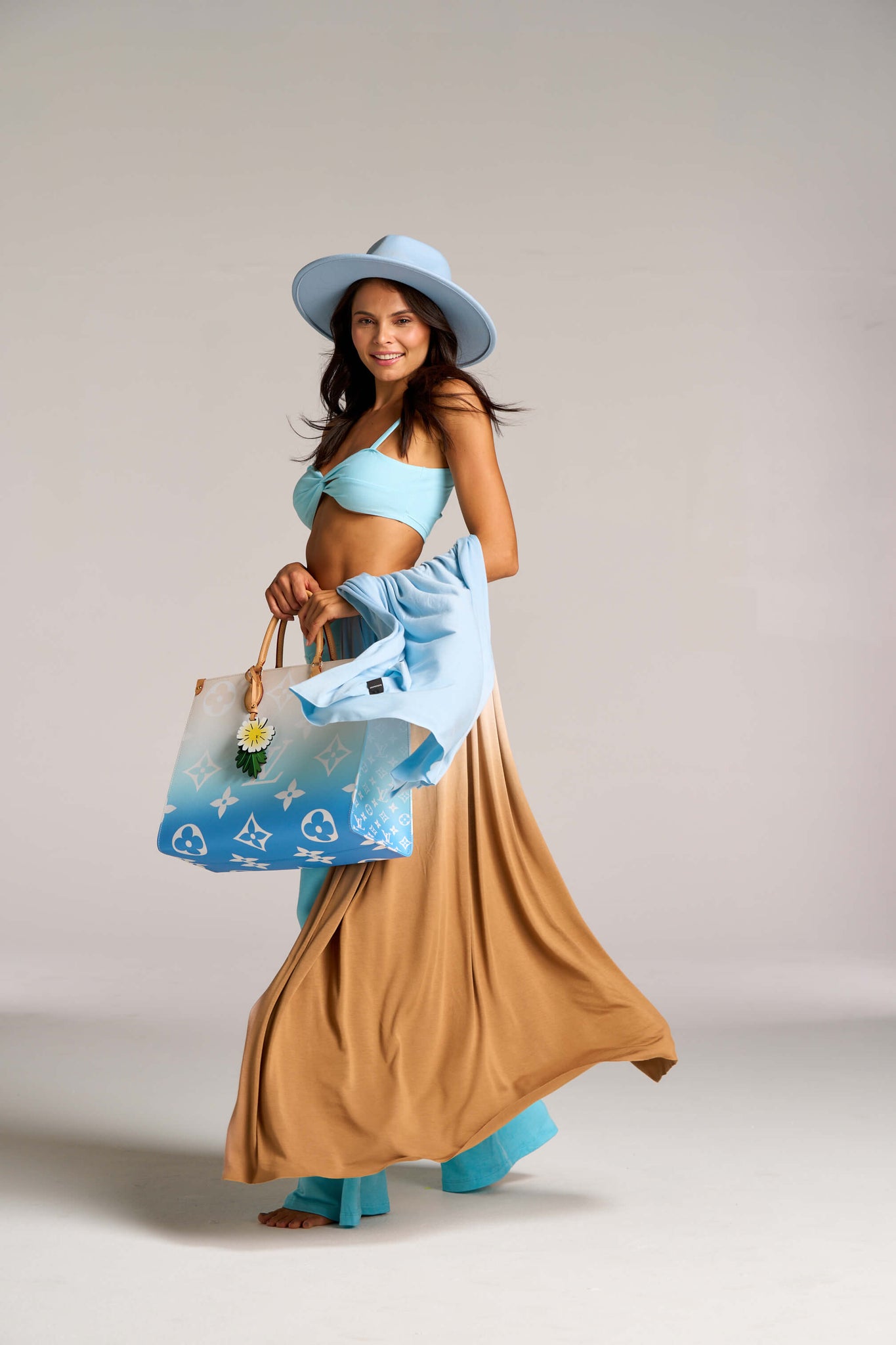 CAPRI WRAP CAPE - SAND & SEA OMBRE - Hadobody