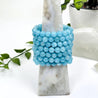 LIGHT BLUE AGATE BEAD BRACELET - Hadobody