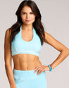 SANTORINI HALTER TOP - SEA BLUE - Hadobody