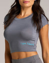 SELENE CROP TOP - MOONSTONE GREY - Hadobody