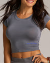 SELENE CROP TOP - MOONSTONE GREY - Hadobody