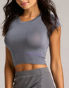 SELENE CROP TOP - MOONSTONE GREY - Hadobody